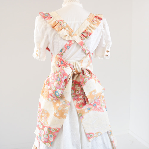 vintage♡70s♡ヴィンテージ♡花柄♡エプロンドレス 70s vintage apron dress ワンピース 古着 ヴィンテージ 花柄 ブルー