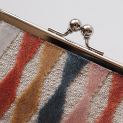 法國/天鵝絨親子搭扣錢包/配件包，天鵝絨布料和牛皮，多色 第3張的照片