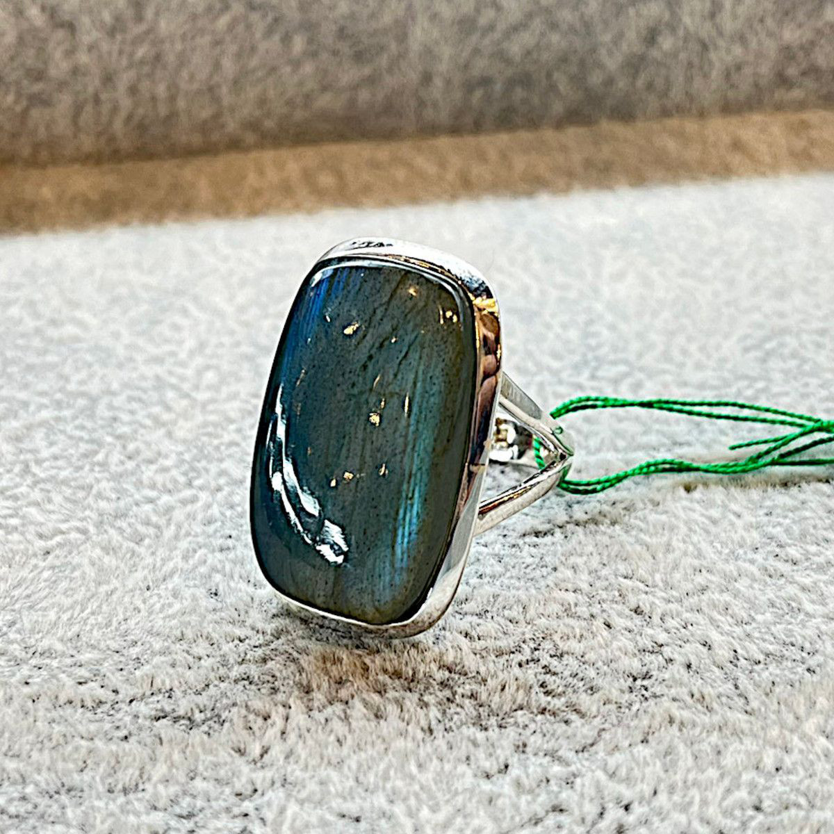 シルバーリング ラブライドライト 17号 メンズ レディース レクタングル シルバー925 ハンドメイド 一点もの