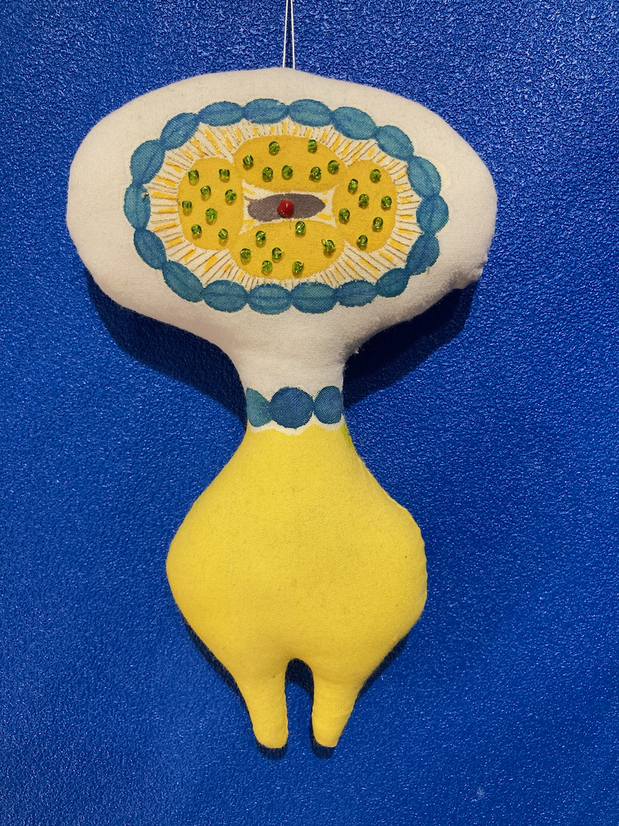 オリジナルぬいぐるみ（menchi）ホワイト＆イエロー