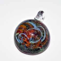 宇宙の輝き　ガラスのペンダントトップ　(12216-467)   ＃ガラスアクセサリー　 5枚目の画像