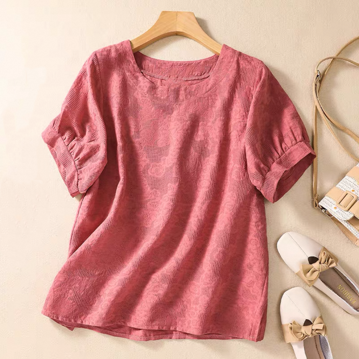 綿麻トップス、無地トップス、綿麻シャツ、無地シャツ、日差し対策、母の日ギフト、夏、春、秋、 4,502円