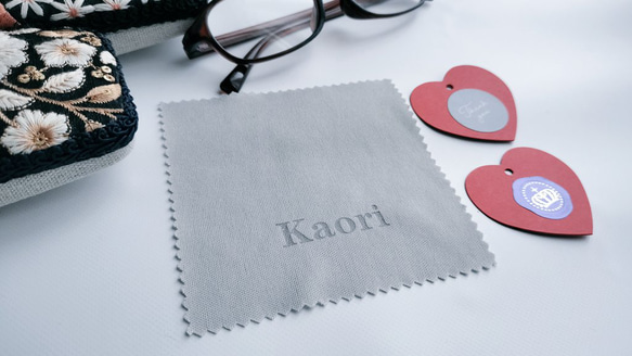 【名入れ+送料込】大切な存在を想って贈る、敬老の日ギフト❁ オーダーメイド刺繍リボンのメガネケース  9月迄の特別セット 13枚目の画像
