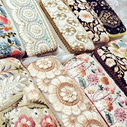 【名入れ+送料込】大切な存在を想って贈る、敬老の日ギフト❁ オーダーメイド刺繍リボンのメガネケース  9月迄の特別セット 3枚目の画像