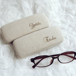 【名入れ+送料込】大切な存在を想って贈る、敬老の日ギフト❁ オーダーメイド刺繍リボンのメガネケース  9月迄の特別セット 8枚目の画像