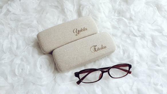 【名入れ+送料込】大切な存在を想って贈る、敬老の日ギフト❁ オーダーメイド刺繍リボンのメガネケース  9月迄の特別セット 8枚目の画像
