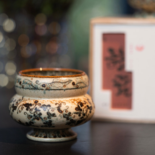 青花鳳凰図紋冬瓜缶 景徳鎮 陶磁器 装飾品 現代工芸品 美術