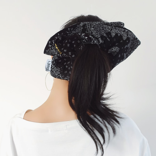 LLサイズスクエアシュシュBandanna1枚 シュシュ qppA