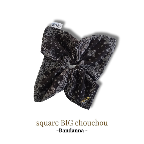 シュシュ LLサイズスクエアシュシュBandanna1枚 シュシュ qppA