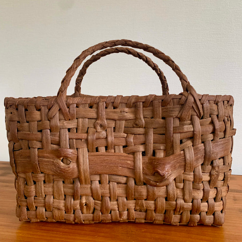 国産山葡萄乱れ市松トートバッグ 小 トートバッグ かごみや 通販