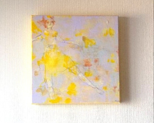 原画 絵画 『浮遊』 油絵 キャンバス 気軽に アート 癒し 送料無料