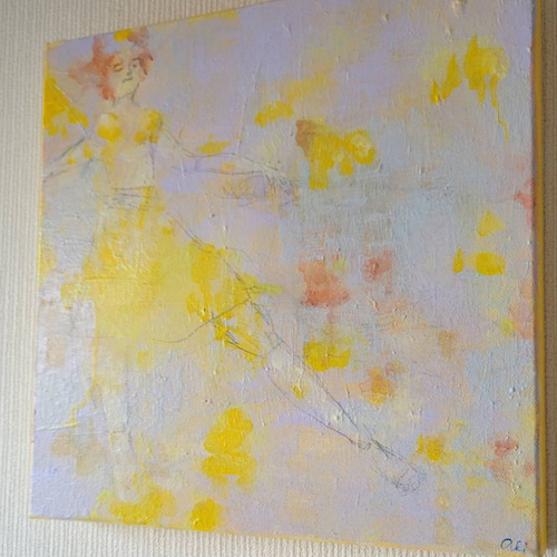 原画 絵画 『浮遊』 油絵 キャンバス 気軽に アート 癒し 送料無料