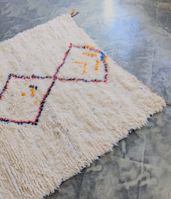 モロッコ直輸入　ベニワレンラグ-No.18(124×191cm) 5枚目の画像