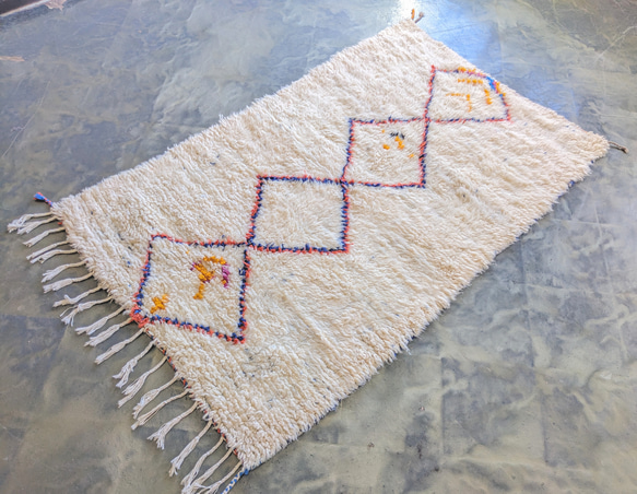 モロッコ直輸入　ベニワレンラグ-No.18(124×191cm) 1枚目の画像