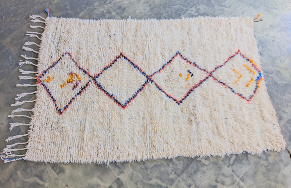 モロッコ直輸入　ベニワレンラグ-No.18(124×191cm) 4枚目の画像