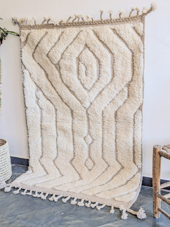 モロッコ直輸入　ベニワレンラグ-No.19(102×152cm) 2枚目の画像