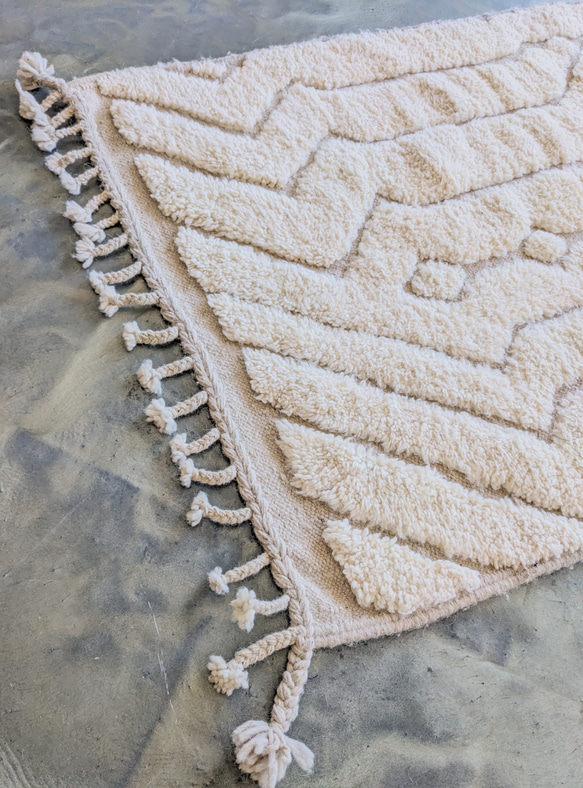 モロッコ直輸入　ベニワレンラグ-No.19(102×152cm) 9枚目の画像