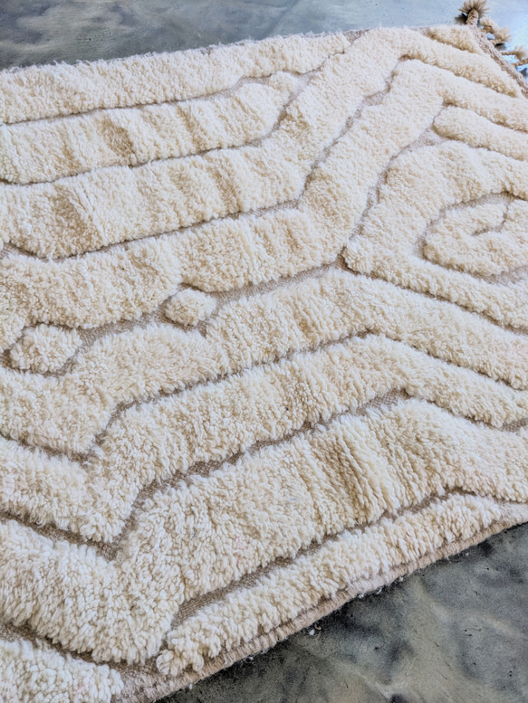 モロッコ直輸入　ベニワレンラグ-No.19(102×152cm) 8枚目の画像