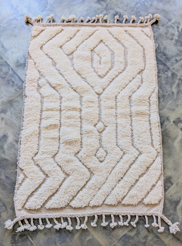 モロッコ直輸入　ベニワレンラグ-No.19(102×152cm) 6枚目の画像