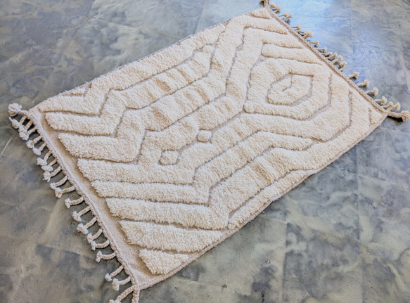 モロッコ直輸入　ベニワレンラグ-No.19(102×152cm) 4枚目の画像