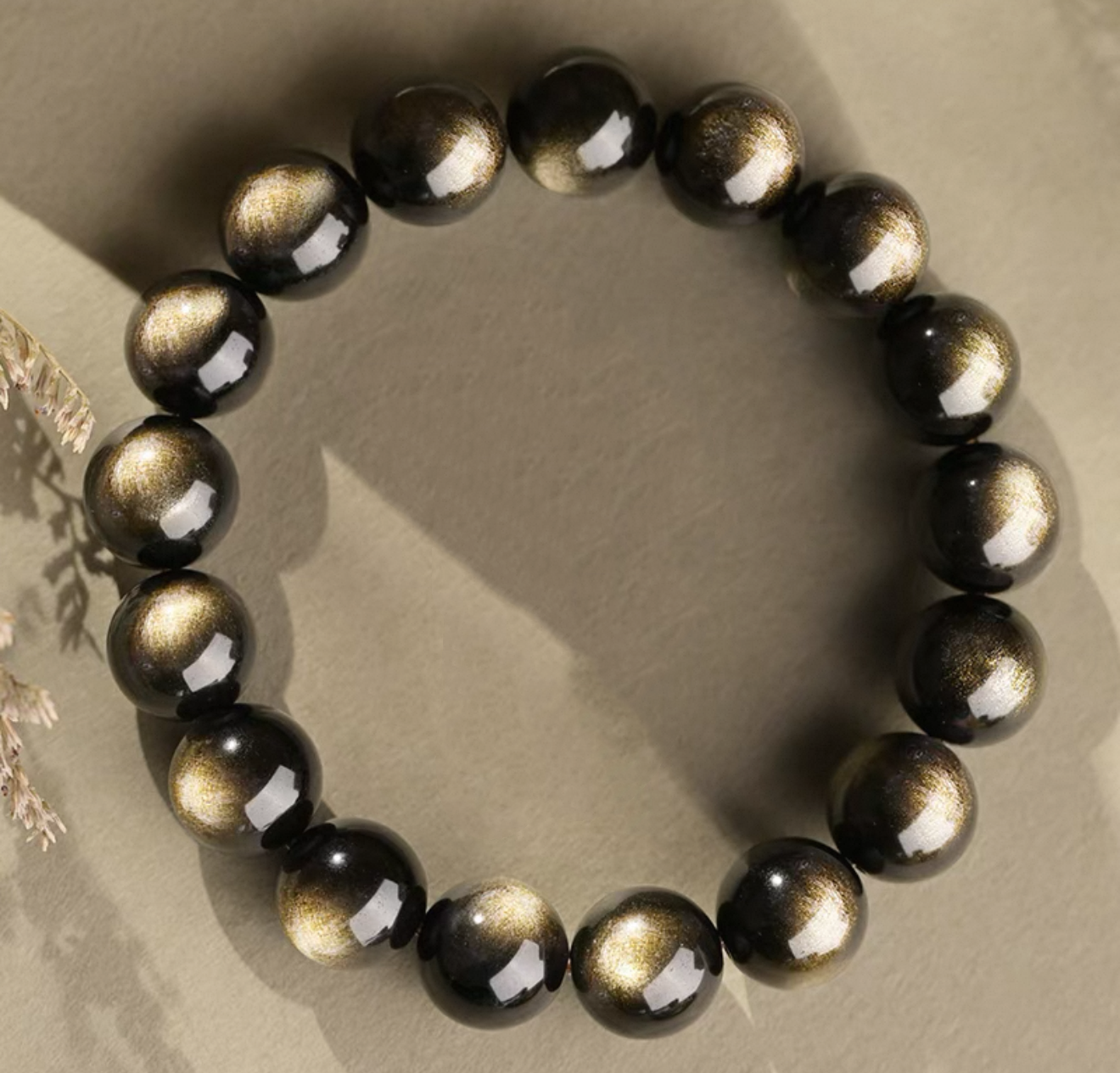 10mm金耀石（きんようせき）ブレスレット