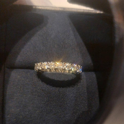 フルエタニティリング 3mm モアサナイト 18k ゴールド ジュエリー