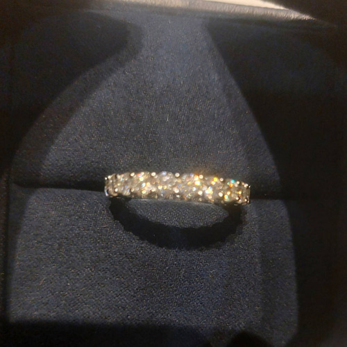 フルエタニティリング 3mm モアサナイト 18k ゴールド ジュエリー