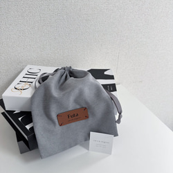 【名入れ無料】スエード巾着┃プチギフト　入園準備　収納袋 1枚目の画像