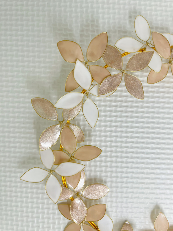 お花いっぱいの☆ニュアンスカラーワイヤーリース☆ 3枚目の画像