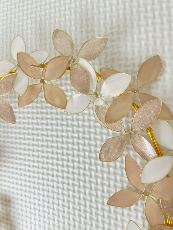 お花いっぱいの☆ニュアンスカラーワイヤーリース☆ 4枚目の画像