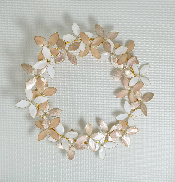 お花いっぱいの☆ニュアンスカラーワイヤーリース☆ 5枚目の画像