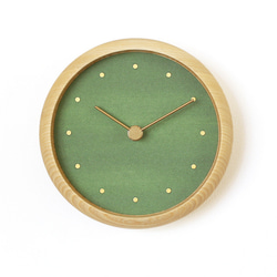 はなもっこ 掛時計　緑瑪瑙　プレーン 1枚目の画像