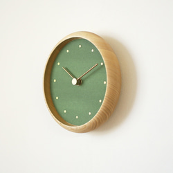 はなもっこ 掛時計　緑瑪瑙　プレーン 2枚目の画像