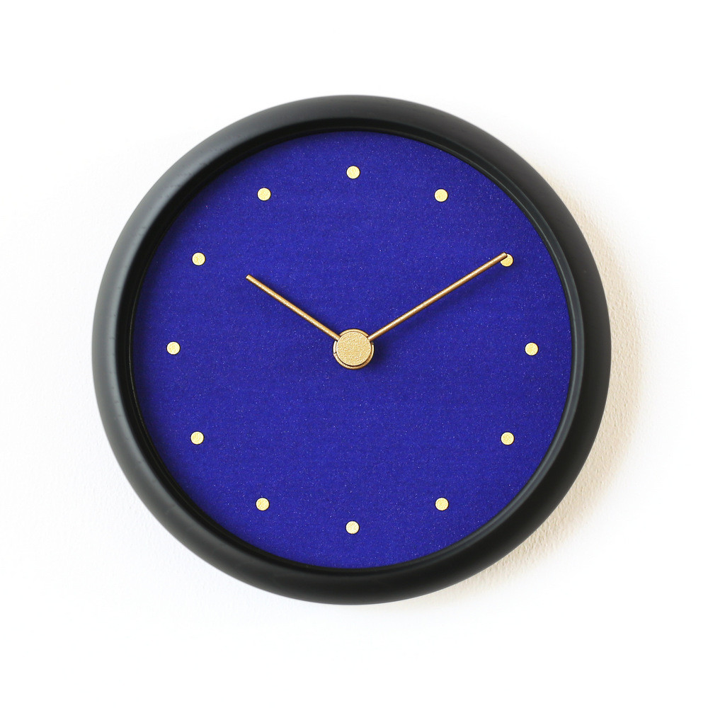 はなもっこ 掛時計 群青 ブラック