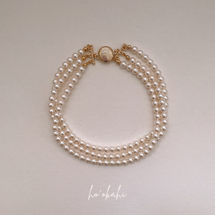 【完全オーダーメイド】3連パールチョーカー