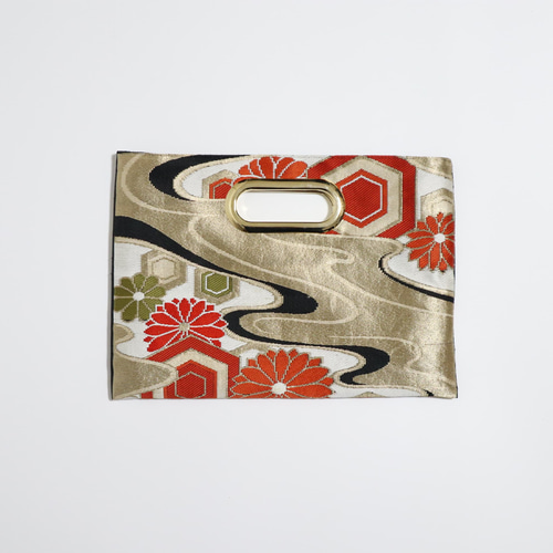 帯リメイク 絹の帯からサコッシュ 舞花文柄 帯リメイク388 サコッシュ Ho-Seki