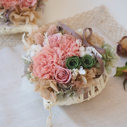 スターチス・アンティークピンクドライフラワーリース ドライフラワー