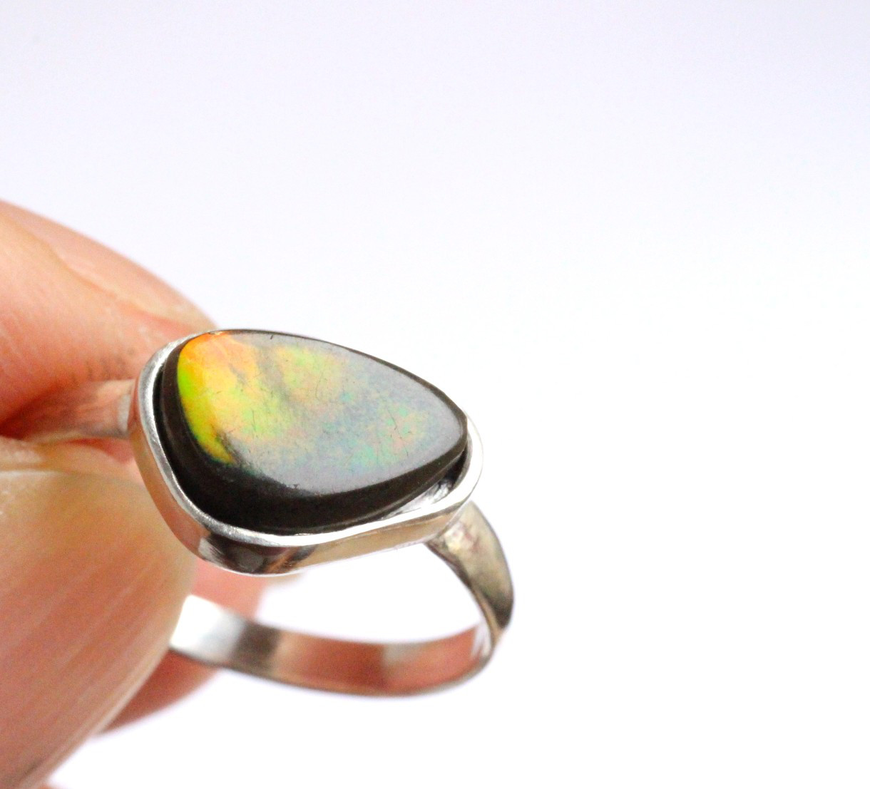 希少！選べる アンモライト　Silver　Ring