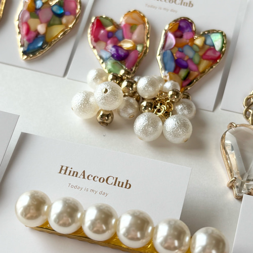 H97.大人気！シンプルパールヘアクリップ ヘアピン バレッタ ヘア