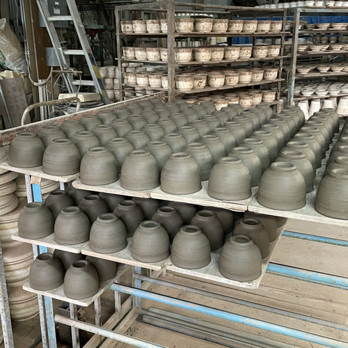 室内用] 信楽焼 陶製 水琴窟「小丸陶琴（スカーレット釉）」 その他
