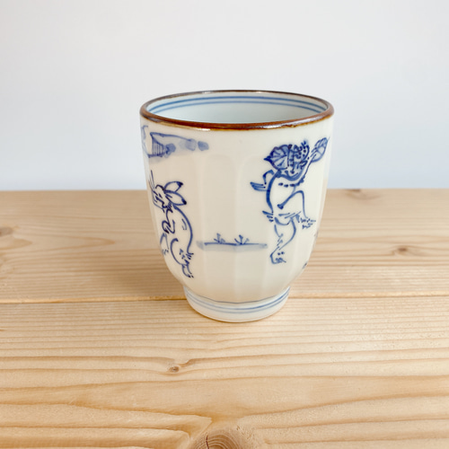 アウトレット> 京焼 清水焼 山本壹楽 壹楽窯 鳥獣戯画 湯呑み 小