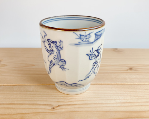 アウトレット> 京焼 清水焼 山本壹楽 壹楽窯 鳥獣戯画 湯呑み 小