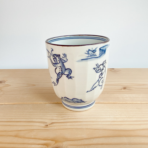 アウトレット> 京焼 清水焼 山本壹楽 壹楽窯 鳥獣戯画 湯呑み 大