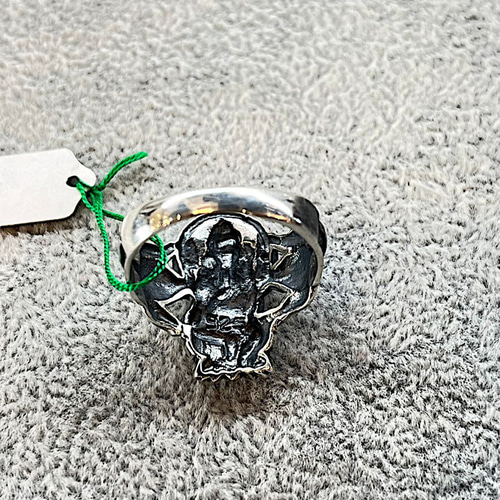 武政 リング 私物 シルバーリング ネーシャ ガネーシア 百合 指輪 26号 メンズ シルバー