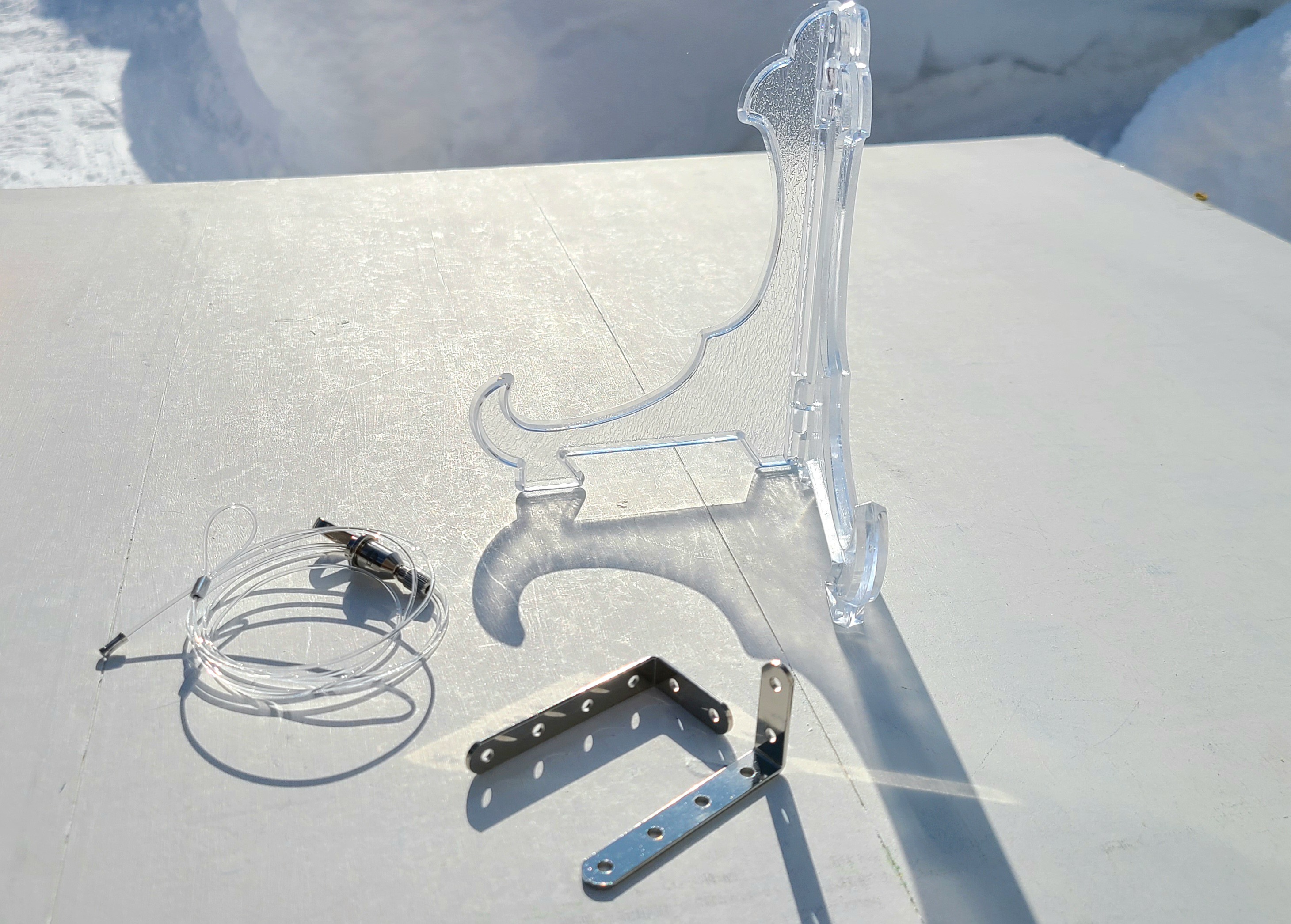 【受注生産/透明アート原画】花庭散歩~ブラウン×蝶々~　クリアBOX　22cm