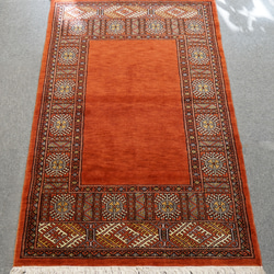 120×80cm【ペルシャ絨毯 手織りギャッベ】アマレ族ギャッベ
