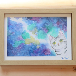 ひよこと子猫と蝶々　アクリル画 ひよこと子猫と蝶々 アクリル画 ひよこと子猫と蝶々 アクリル画