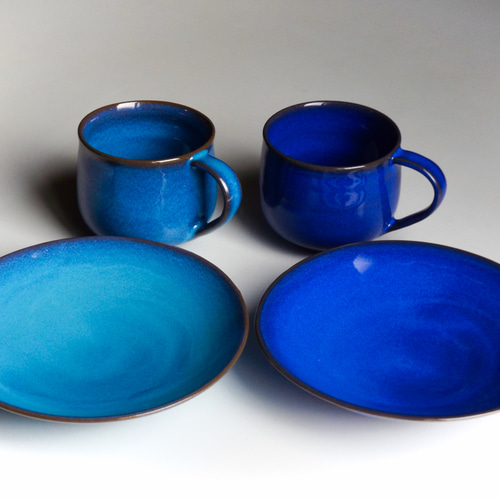 天藍色茶杯和茶碟西式茶具soranoutuwa 的作品19127936｜Creema