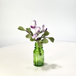 布花スイートピーをちっちゃくしたような野の花のカラスノエンドウのブローチ 11枚目の画像