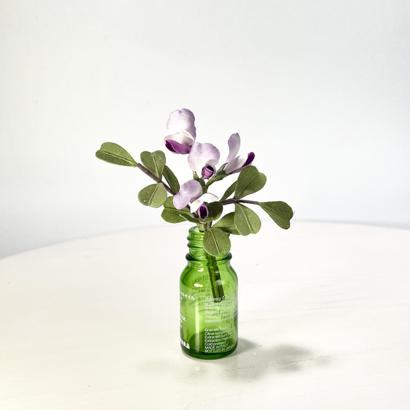 布花スイートピーをちっちゃくしたような野の花のカラスノエンドウのブローチ 11枚目の画像